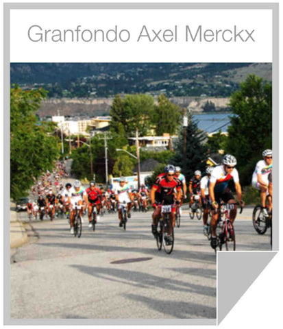 Granfondo Axel Merckx riders heading up the hill