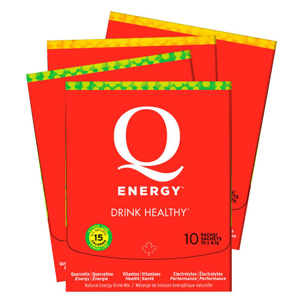 Q Energy Drink Healthy Orange 20 Servings, Lemon Lime 20 Servings 
