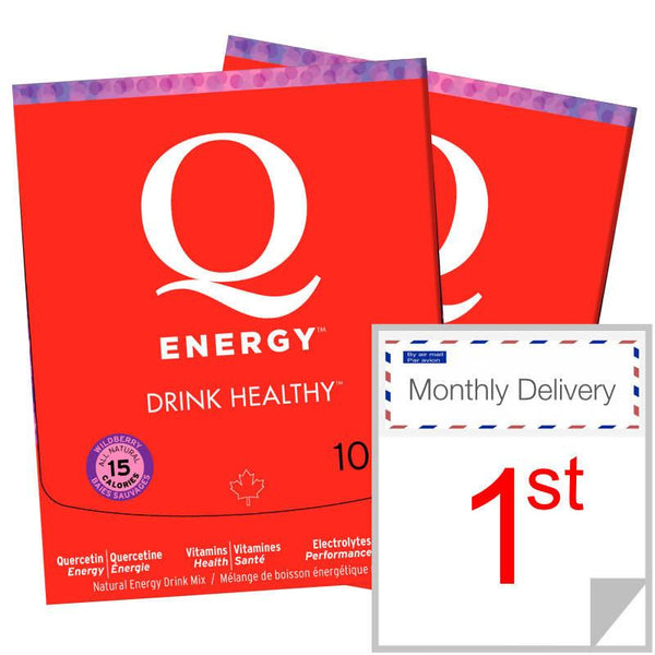 Q Energy Drink Healthy Wildberry 20 Servings Monthly