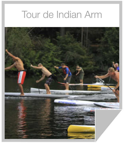 Q Healthy Energy Event Photo of SUP out of Deep Cove